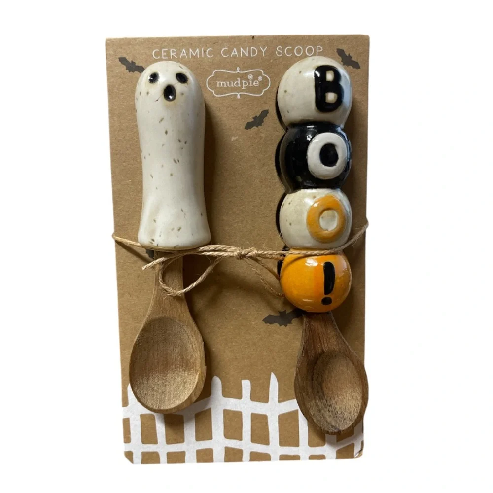 Mud Pie Ceramic Candy Scoop- Ghost Boo